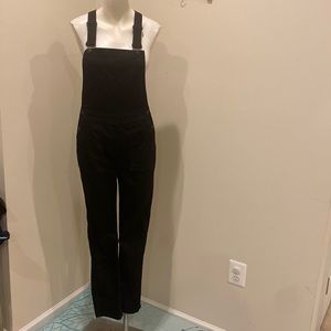 MADEWELL Black Overalls Jumpsuit with crisscross back, Buttons Size M